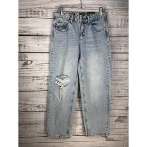 Wild Fable Mid Rise 90s Relaxed Straight Jeans New Distressed 2 Normcore Classic